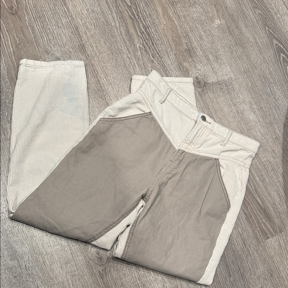 BDG Urban Outfitters mixed media denim and corduroy straight leg pants Womens 26